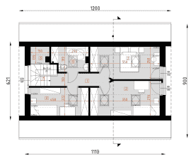 Rzut projektu D143B - WT2021 - Poddasze