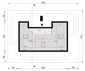 Rzut projektu D148B - Poddasze