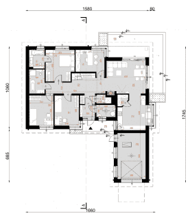 Rzut projektu D152A - WT2021 - Parter