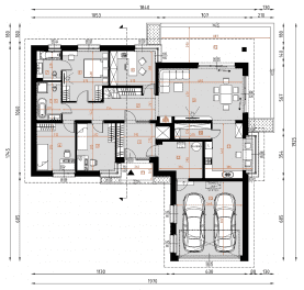Rzut projektu D152AK_P - WT2021 - Parter