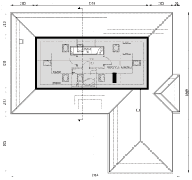 Rzut projektu D152BK_P - WT2021 - Poddasze