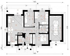 Rzut projektu D117A - WT2021 - Parter