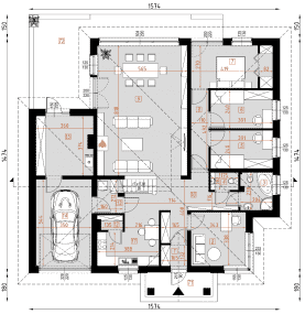 Rzut projektu D205 - WT2021 - Parter