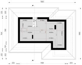 Rzut projektu D216A - Poddasze