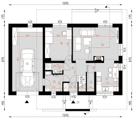 Rzut projektu D221 - WT2021 - Parter