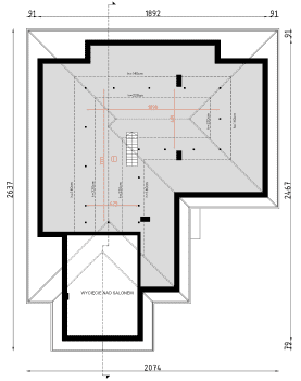 Rzut projektu D291 - WT2021 - Poddasze