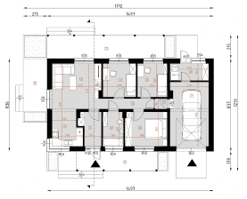 Rzut projektu D305 - WT2021 - Parter