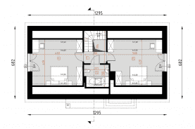 Rzut projektu D295 - WT2021 - Poddasze