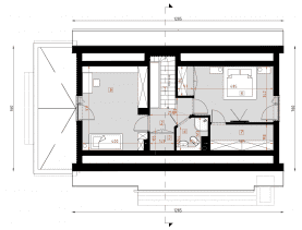 Rzut projektu D321 - WT2021 - Poddasze