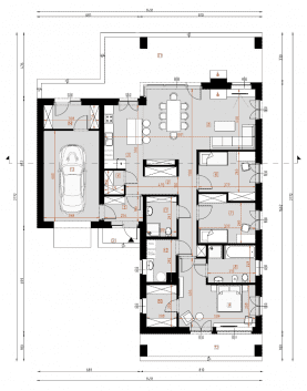Rzut projektu D300 - WT2021 - Parter