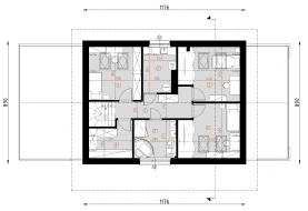 Rzut projektu D333A - WT2021 - Poddasze