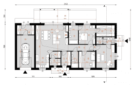Rzut projektu D292B - WT2021 - Parter