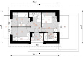 Rzut projektu D302 - WT2021 - Poddasze