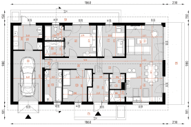 Rzut projektu D332 - WT2021 wersja drewniana - Parter