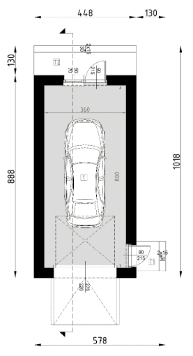 Rzut projektu G18 - Parter