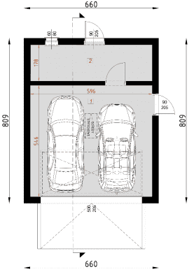 Rzut projektu G22 - Parter