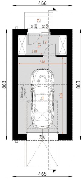 Rzut projektu G29 - Parter