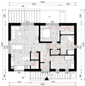 Rzut projektu D420 - WT2021 - Parter