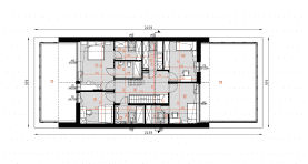 Rzut projektu D416 - WT2021 - Poddasze