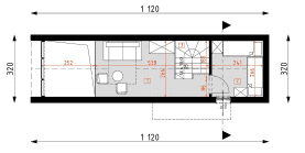 Rzut projektu DM4 - wersja drewniana - Poddasze