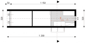 Rzut projektu DM21 - wersja drewniana - Poddasze