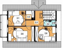 Rzut projektu L-98 szkieletowy - Poddasze