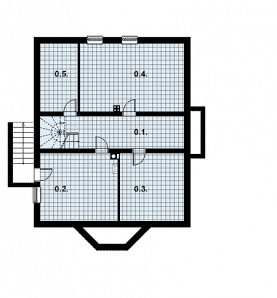 Rzut projektu L-50 murowany - Piwnica