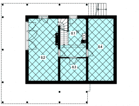 Rzut projektu A-150 z bali - Parter