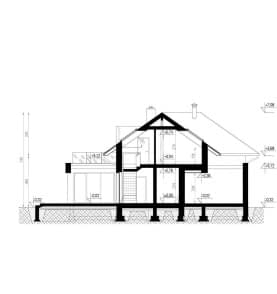 Rzut projektu HOMEKONCEPT 13 EN - przekrój