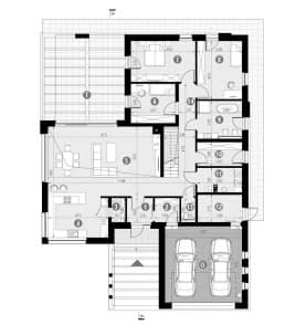 Rzut projektu HOMEKONCEPT 28 - Rzut parteru