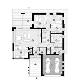 Rzut projektu HOMEKONCEPT 33 - Rzut parteru