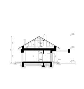 Rzut projektu HOMEKONCEPT 38 - przekrój