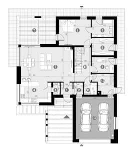 Rzut projektu HOMEKONCEPT 41 - Rzut parteru