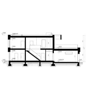 Rzut projektu HOMEKONCEPT 41 - przekrój