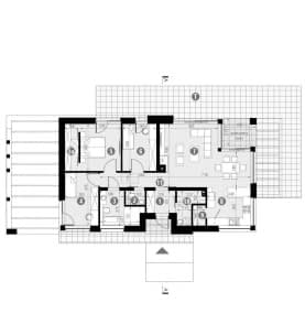 Rzut projektu HOMEKONCEPT 44 - Rzut parteru