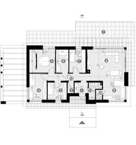 Rzut projektu HOMEKONCEPT 45 - Rzut parteru
