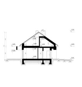 Rzut projektu HOMEKONCEPT 45 - przekrój