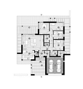 Rzut projektu HOMEKONCEPT 58 - Rzut parteru