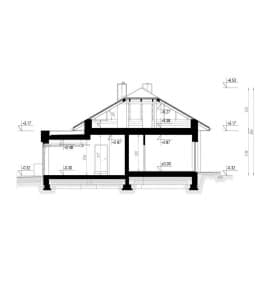 Rzut projektu HOMEKONCEPT 69 - przekrój