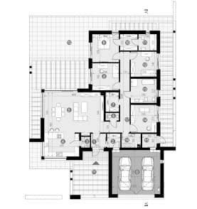 Rzut projektu HOMEKONCEPT 73 - Rzut parteru