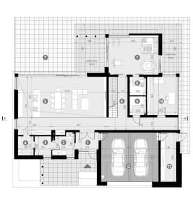 Rzut projektu HOMEKONCEPT 74 - Rzut parteru