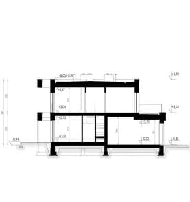 Rzut projektu HOMEKONCEPT 76 D - przekrój