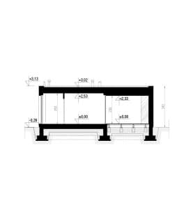 Rzut projektu HOMEKONCEPT 84 DL - przekrój