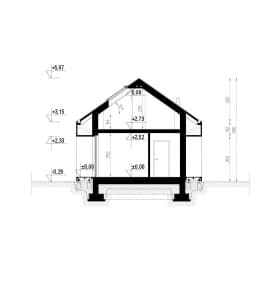 Rzut projektu HOMEKONCEPT 85 DL - przekrój
