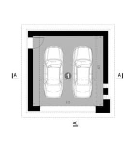 Rzut projektu Garaż HOMEKONCEPT G 03 - Rzut parteru