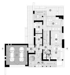 Rzut projektu HOMEKONCEPT 02 G2 EN - Rzut parteru