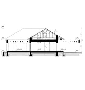Rzut projektu HOMEKONCEPT 26 wariant 02 - przekrój