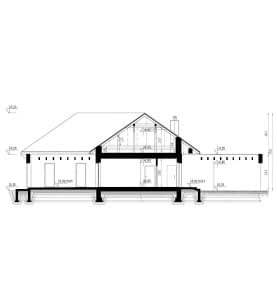 Rzut projektu HOMEKONCEPT 26 wariant 06 - przekrój