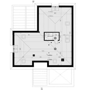 Rzut projektu HOMEKONCEPT 26 wariant 10 - Rzut poddasza