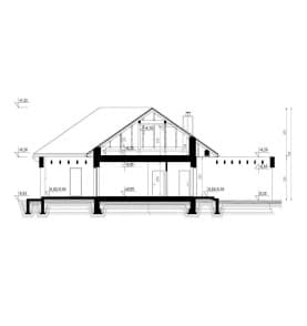 Rzut projektu HOMEKONCEPT 31 wariant 03 - przekrój